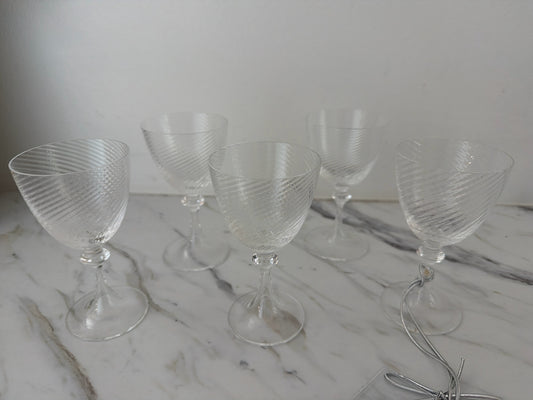 SET of 5 Tiffany & Co. Crystal Cordials