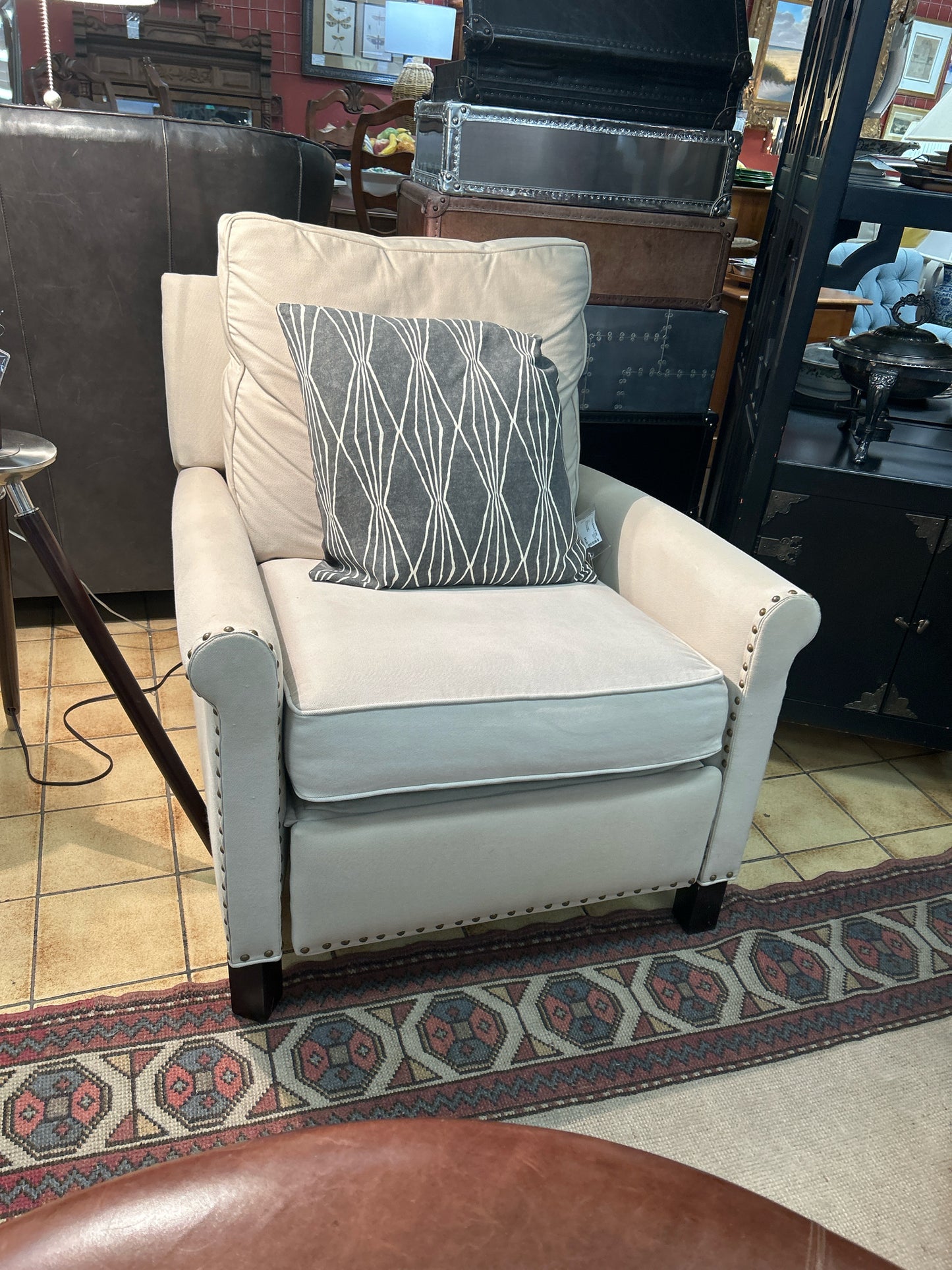 Pottery Barn - Tyler Roll Arm Recliner Cream Twill