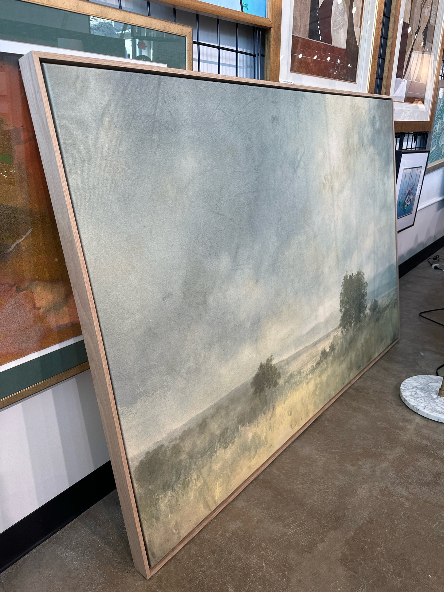 Landscape in Light Wood Frame 60 x 42