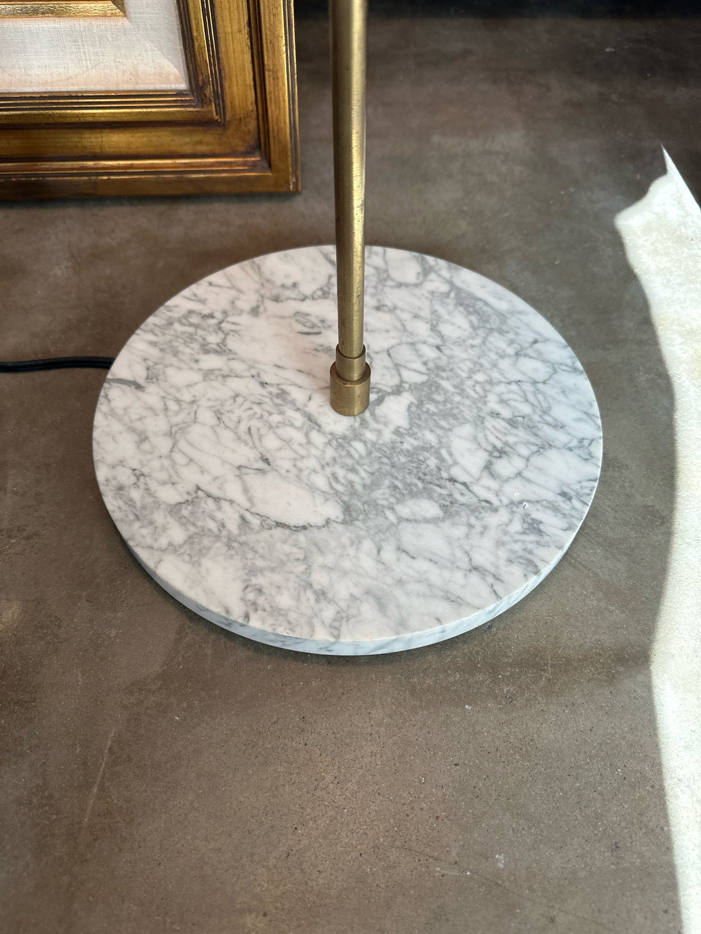 Lambert & Fils Bulb Floor Lamp Brass/Marble Base