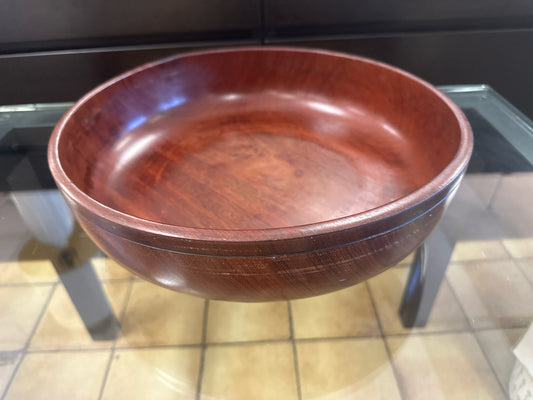 Antique Wood Bowl 13.5" Diameter