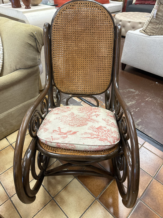 Vintage Bentwood Rocker w/ Double Cane Back
