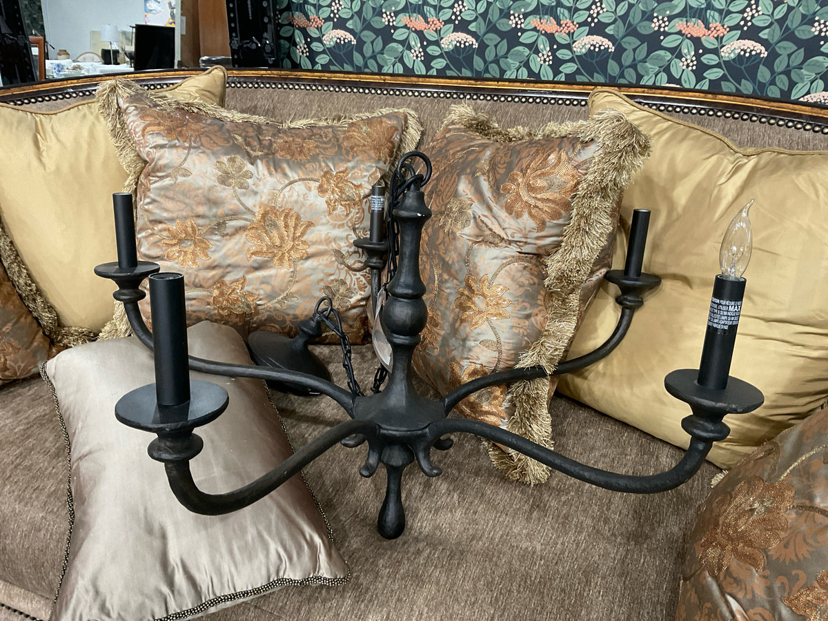 PB, Lockhart 5 Light Iron Chandelier