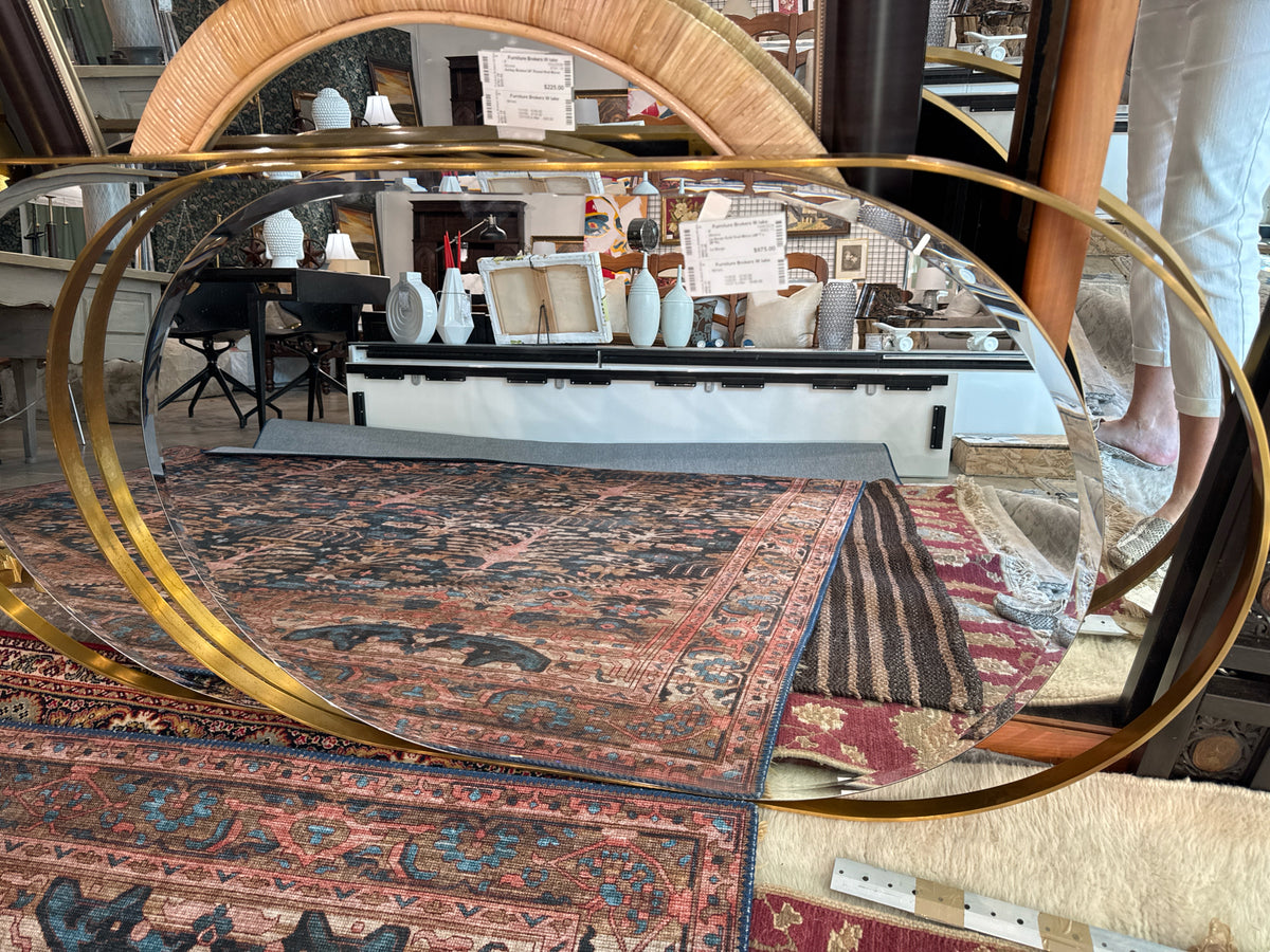 La Barge Gold Oval Mirror (48"T x 28"W)