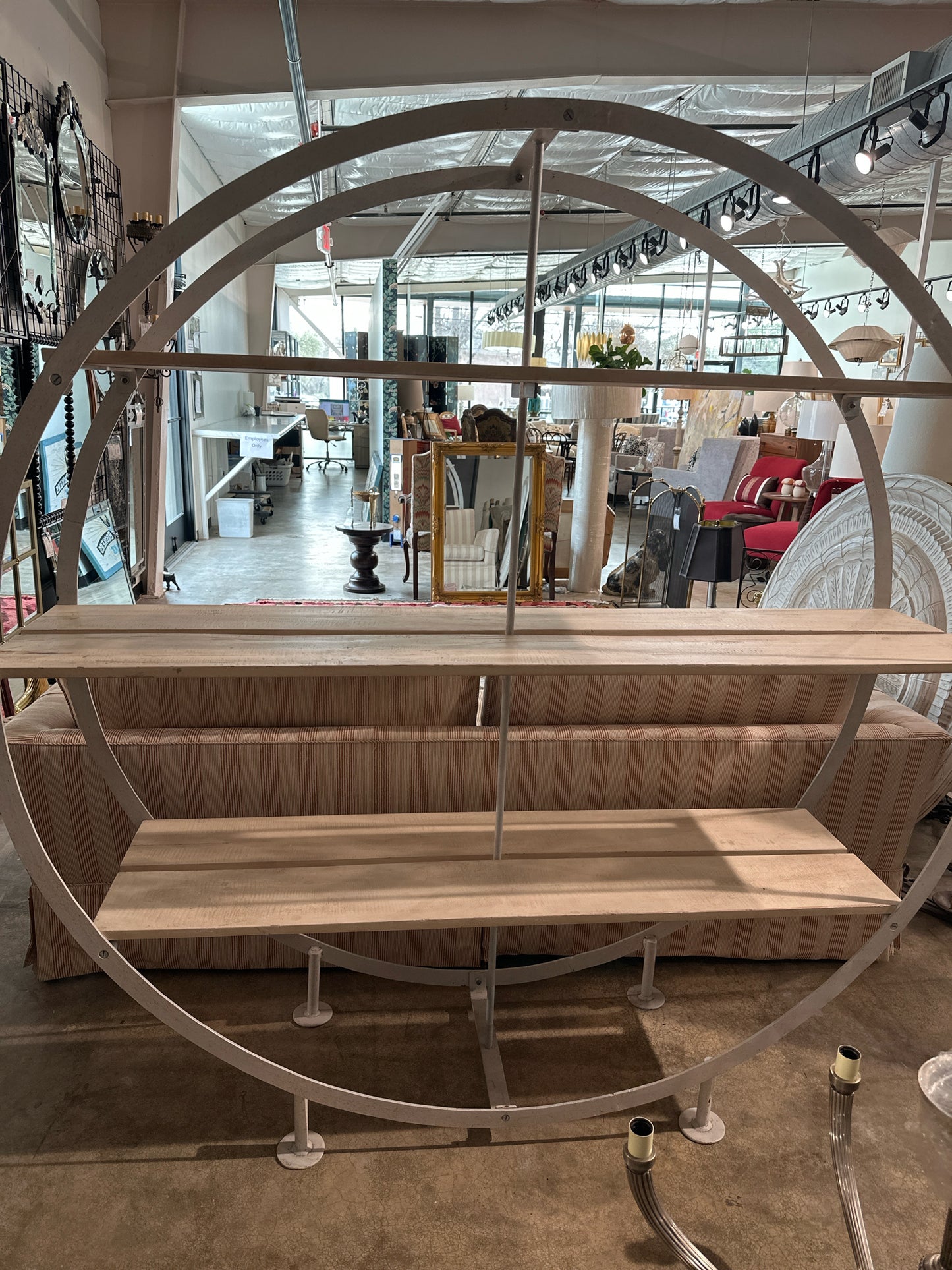 Contemporary White Hoop Etagere
