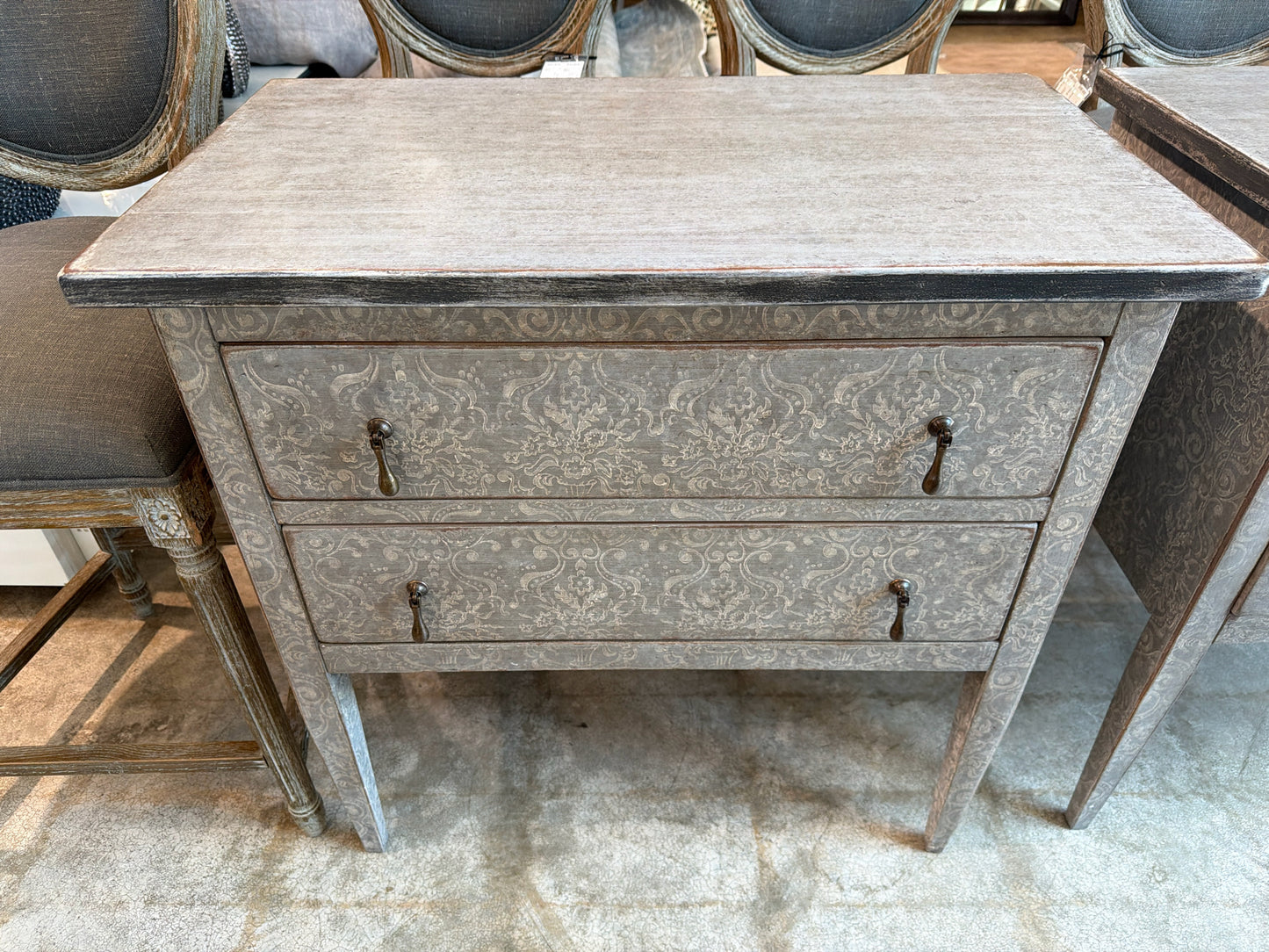 Arhaus Amalfi Collection 2 Drawer Nightstand 32h X 31.5l X 18d