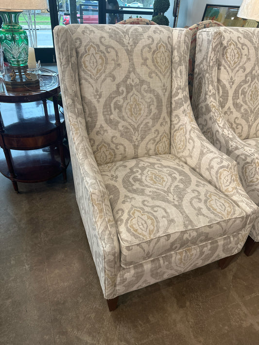 Arhaus Grey/White Upholstered Chair