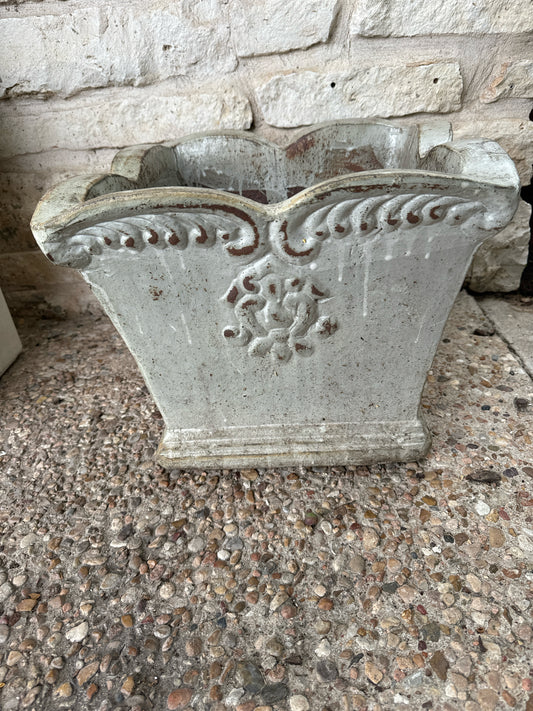 French White Clay Outdoor Planter