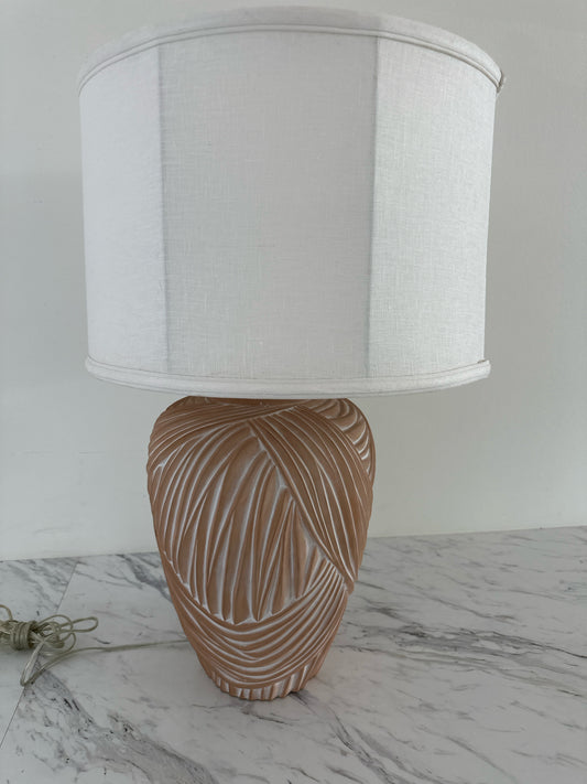 French Terracotta Swag Lamp 24.75"h