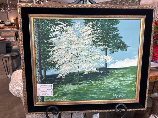 Original of Autumn Trees in Gold Frame/Black Velvet Mat 25 x 21