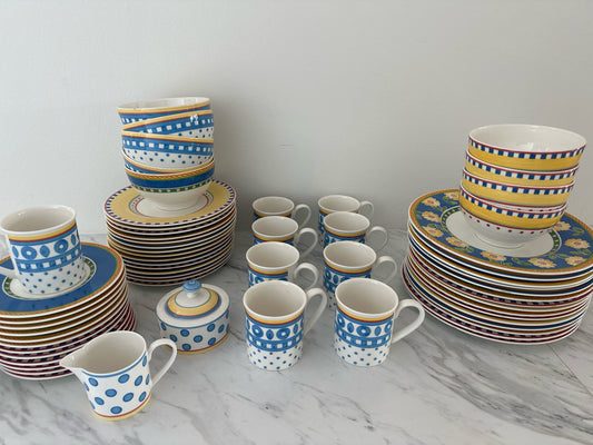 Villeroy&Boch "Twist-Dora"SET 15Din/Sal 12Brd 9Bowl/Cup Crm/Sug