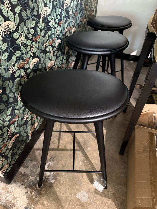 SET of 3 Mater Black Counter Stools 27"h