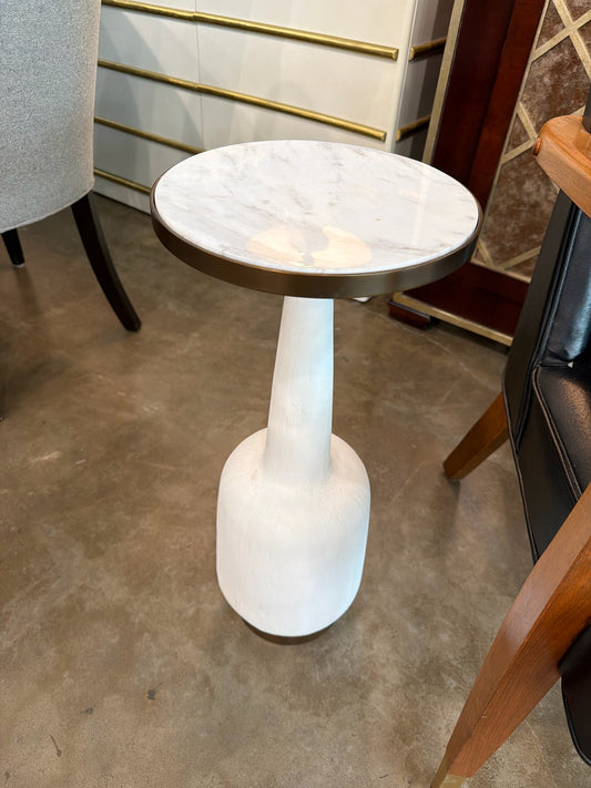 Currey & Co. "Greta" Drinks Table Round Marble Top