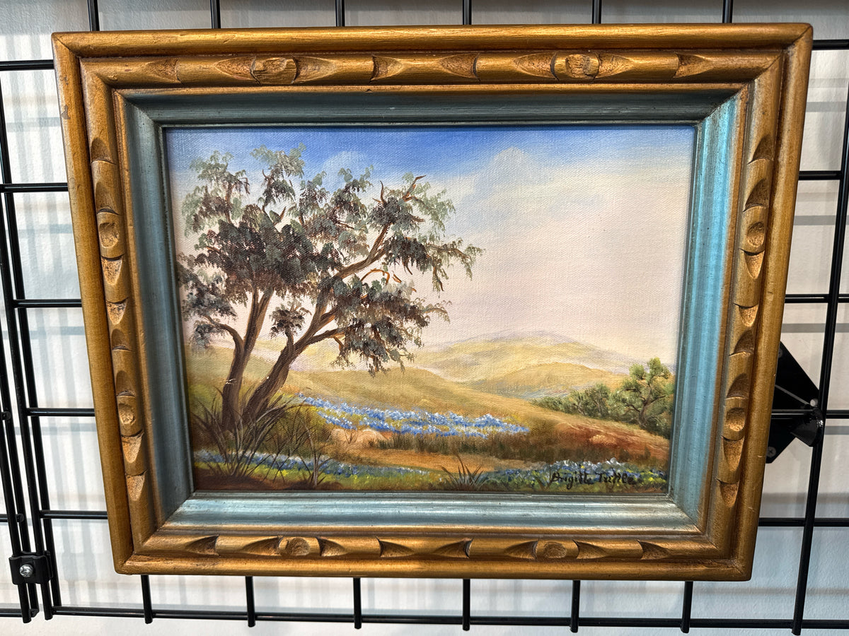 Original Oil Painting of Bluebonnets by San Antonio Artist (signed, 15 x 12")