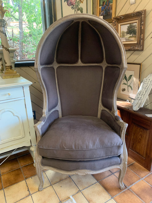 Grey Canopy Chair w/ Rounded Back