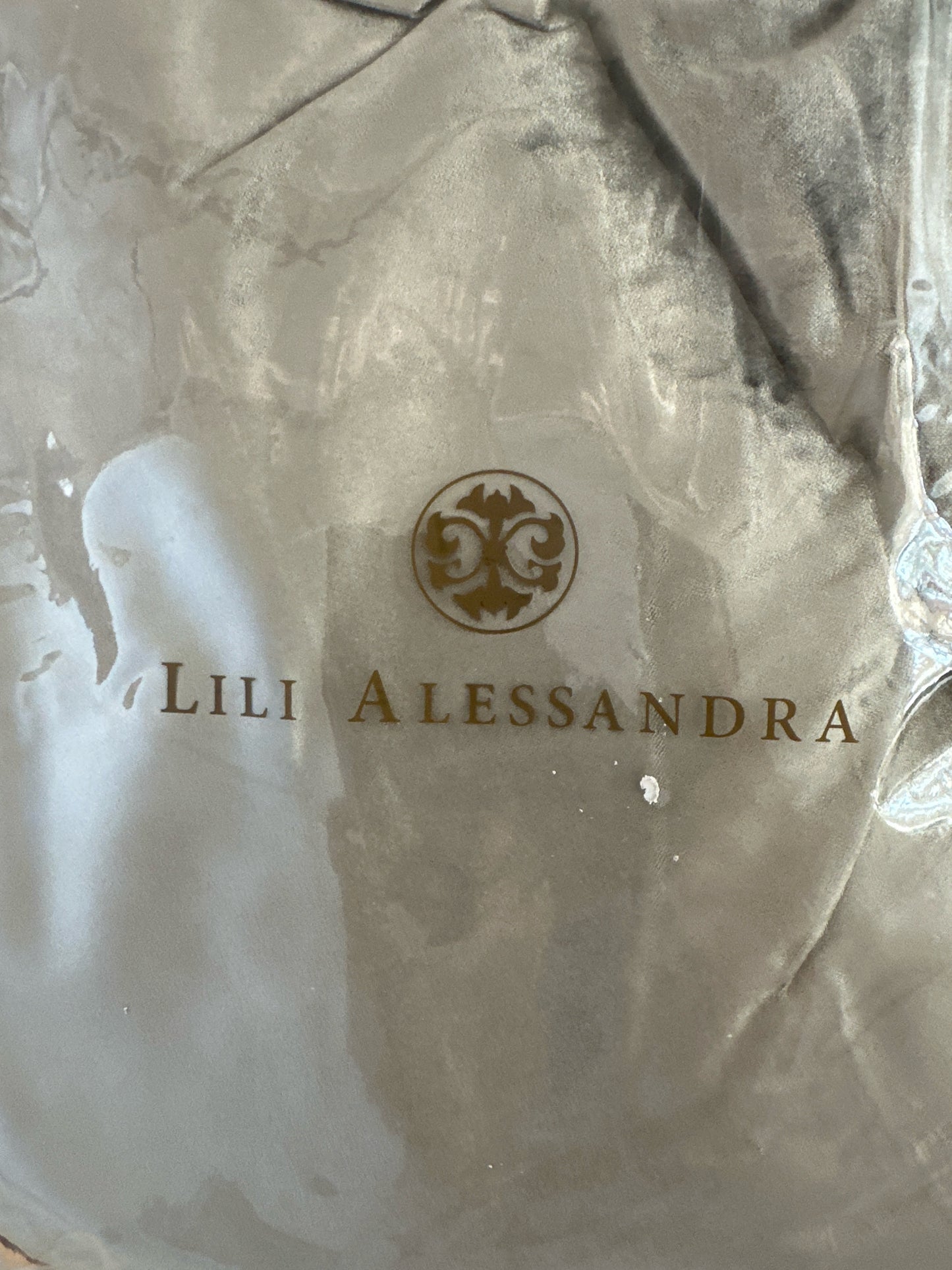 Lili Alessandra Chloe Silver Queen/King Bed Skirt