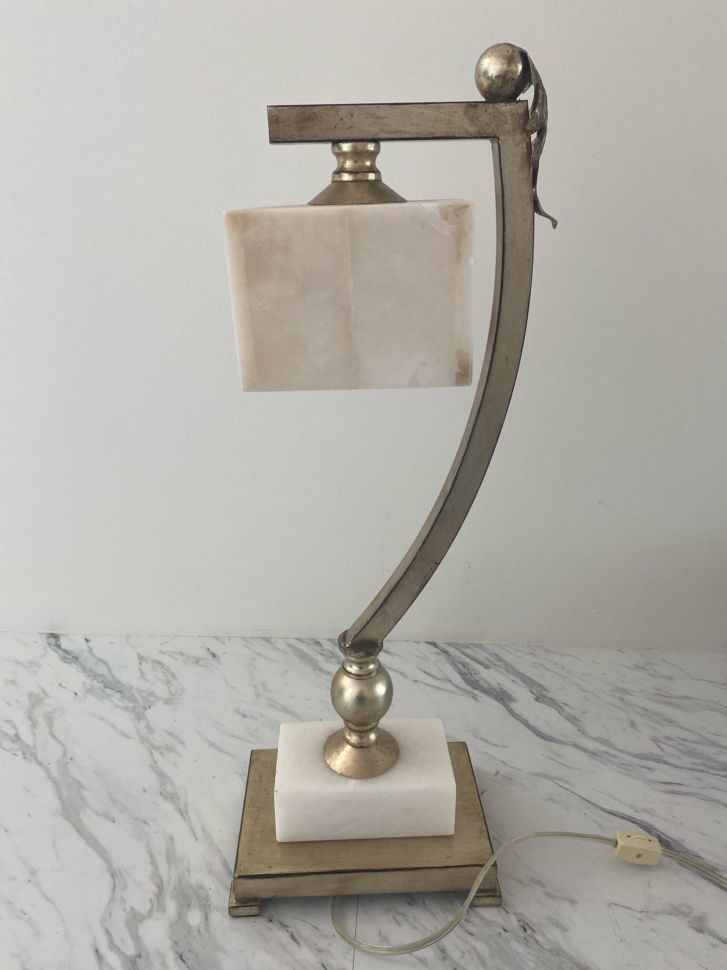Alabaster / Bronze Lamp  John Wm. Interiors