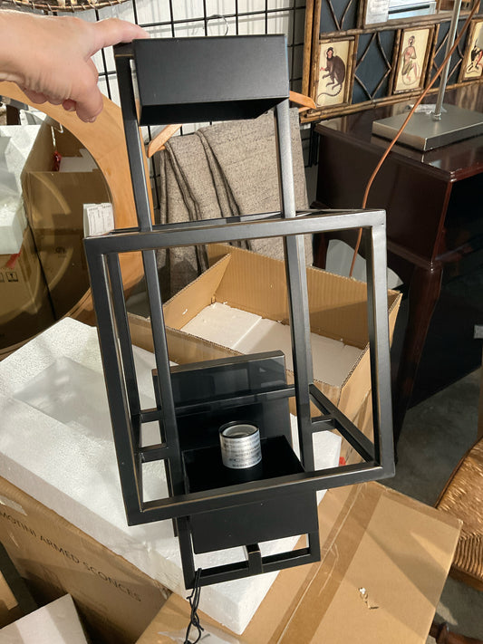 NEW PAIR of Motini Arm Sconces - Oil Rubbed Bronze  20½" H × 8½" W × 9¼"