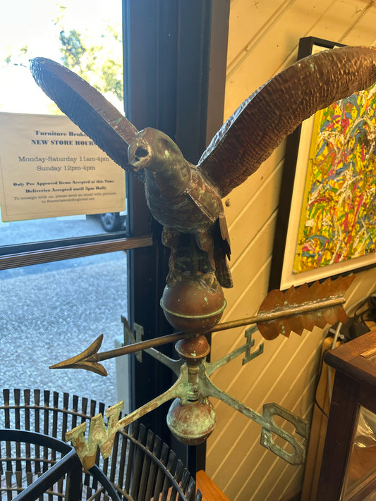 Eagle Weather Vane on Wood Stand