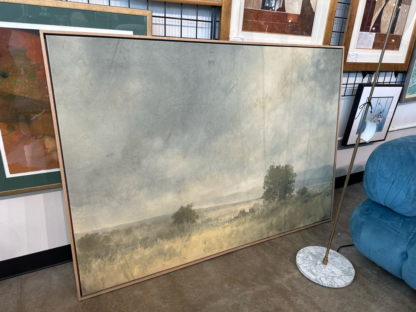 Landscape in Light Wood Frame 60 x 42