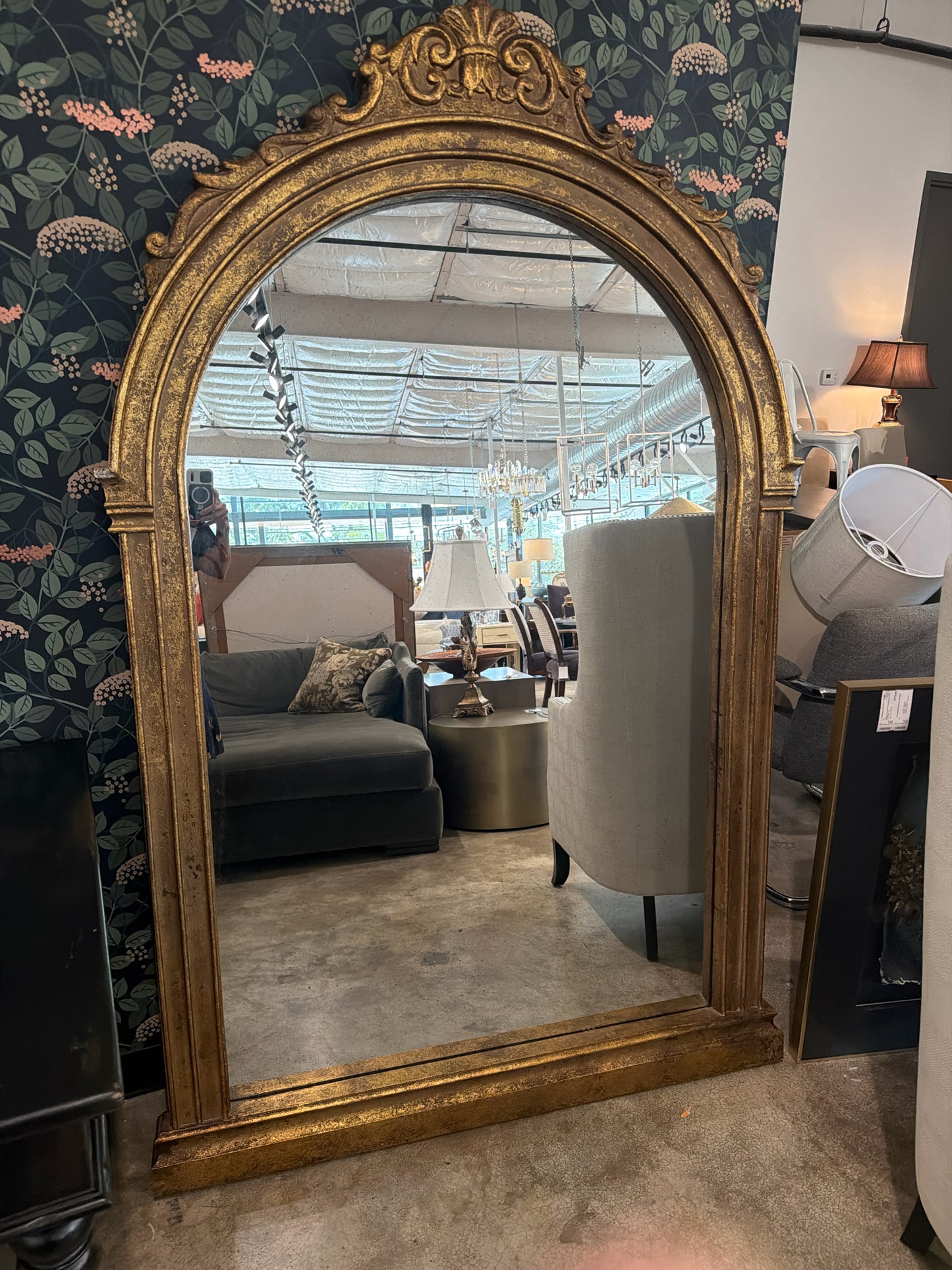 Gold Italian Style Large Floor Mirror 75 x 45