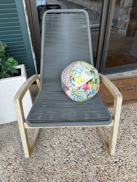 Teak Outdoor/Indoor Rope Rocker