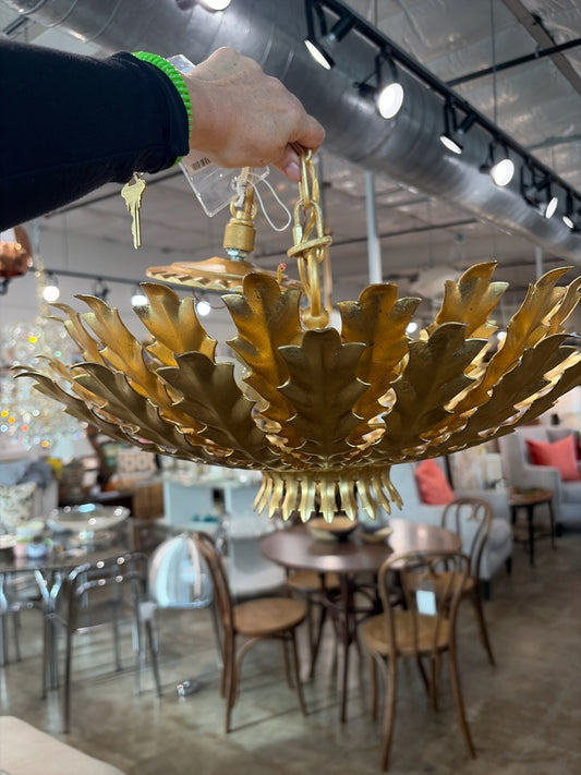 Visual Comfort Hampton Mini Gild 3-Light Chandelier