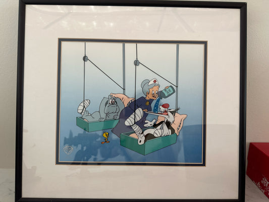 Warner Bros. Animation Art "Drink Up, Putty Tat" Black Frame 19 x 17