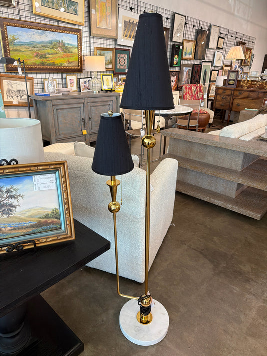 Jonathan Adler Caracas Marble Base/Black Shades Gold