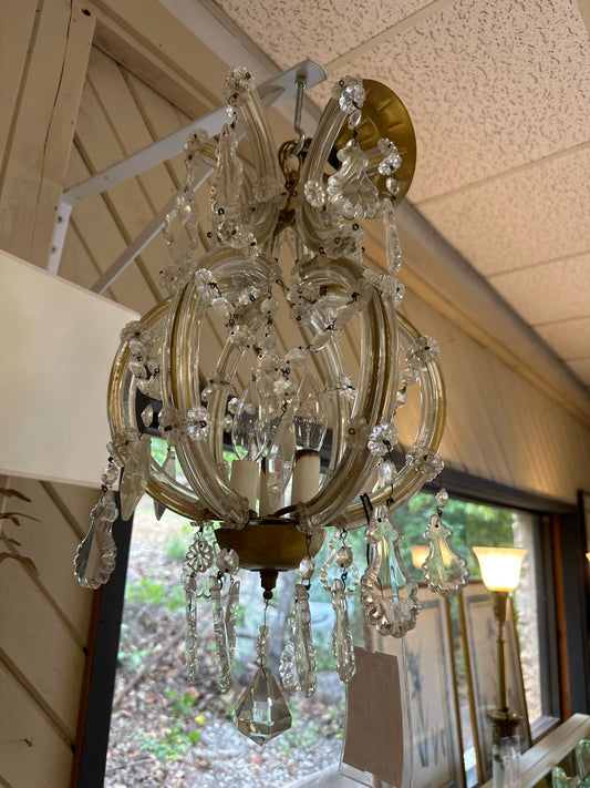 Vintage Venetian Look Crystal Chandelier