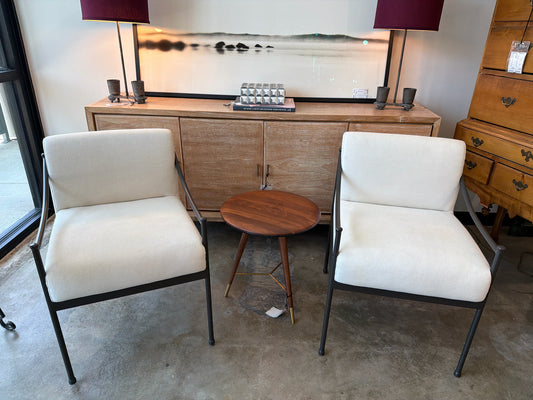 PAIR 4 Hands Outdoor/Indoor Metal Frame Arm Chairs
