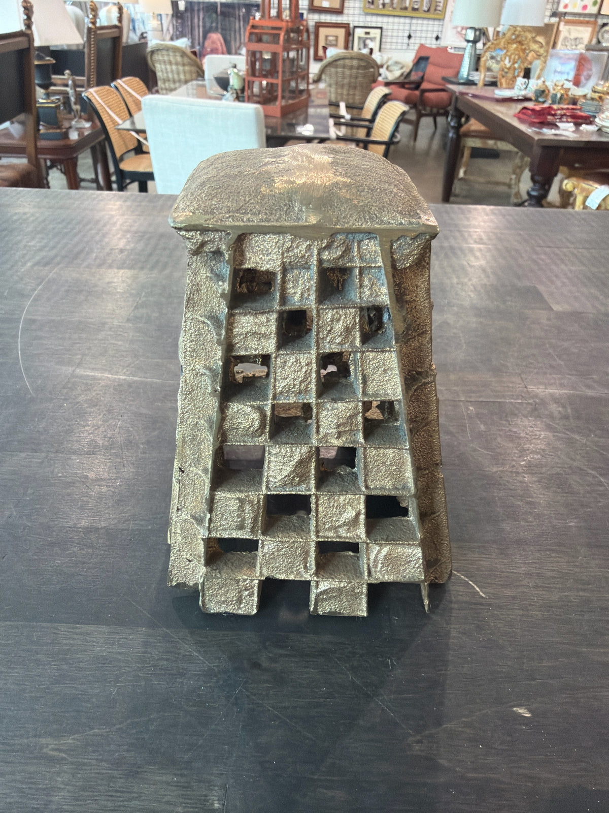 Brass Cage Art Piece Sculpture