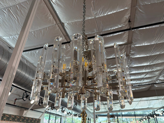 RH Bonnington 24" Glass/Polished Nickel Chandelier