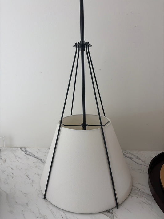 Arteriors 'Heloise' White / Bronze Pendant 41" H x 20" Dia