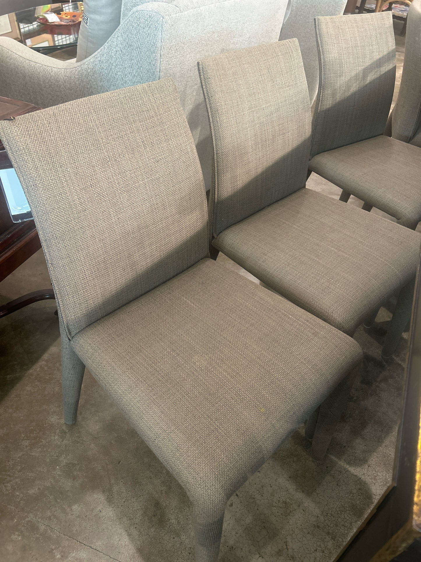 SET of 4 B & B Italia Armless Black/Brown Chairs