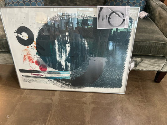 Signed Lithograph 2/9 by Sutabutra "In the Cold Night..." Silver Frame 29 x 39