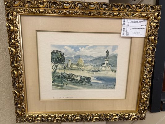 Framed Print Titled "Firenze Piazzale Michelangelo" (16"x 17")