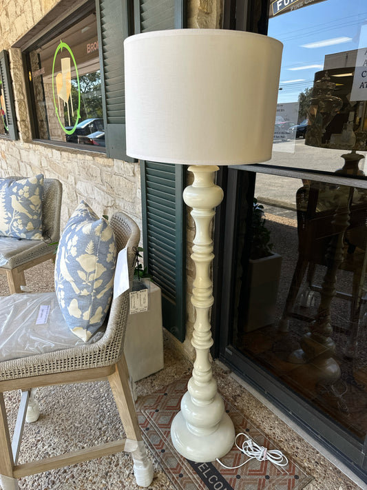 White Floor Lamp w/ White Shade