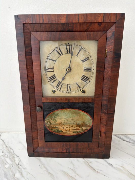 Antique Mahogany Ogee Shelf Clock
