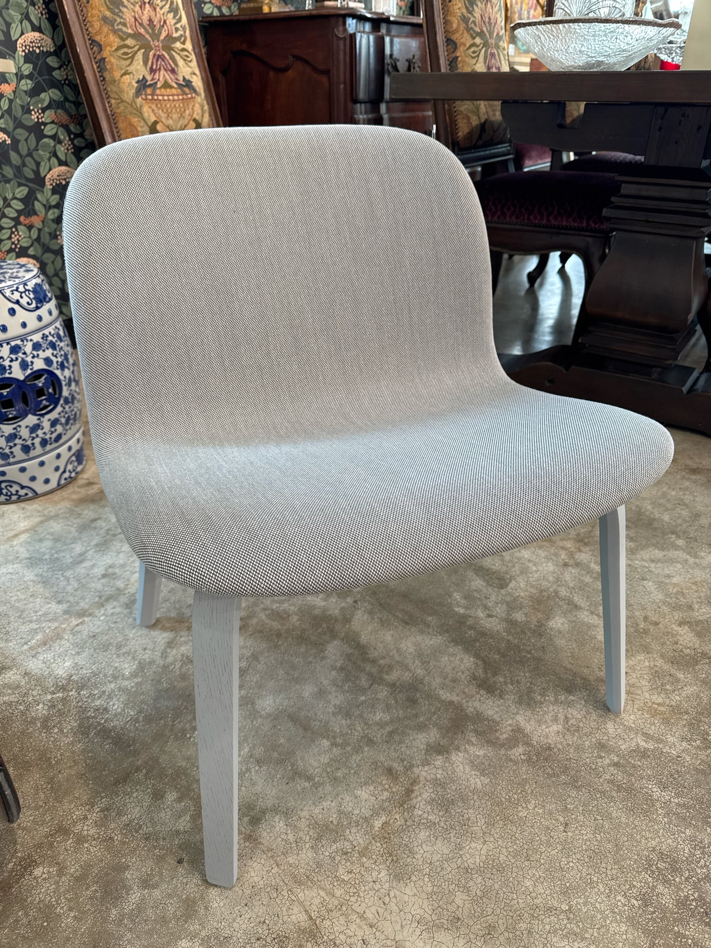 Visu Lounge Chair by Mika Tolvanen for Muuto in Re-wool Gray Colorway