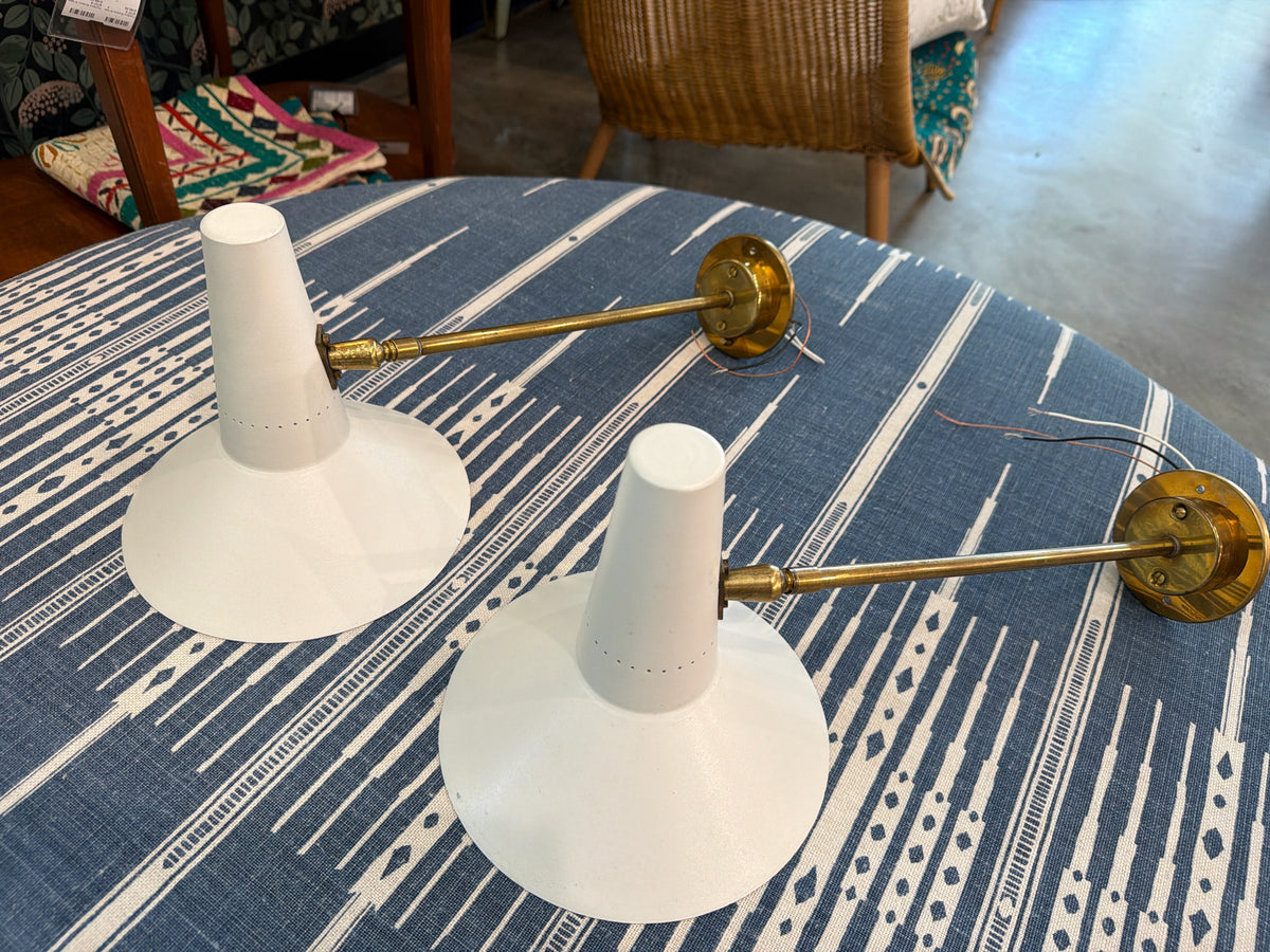 PAIR 1950's Giusseppe Ostuni Articulating Arm Sconces