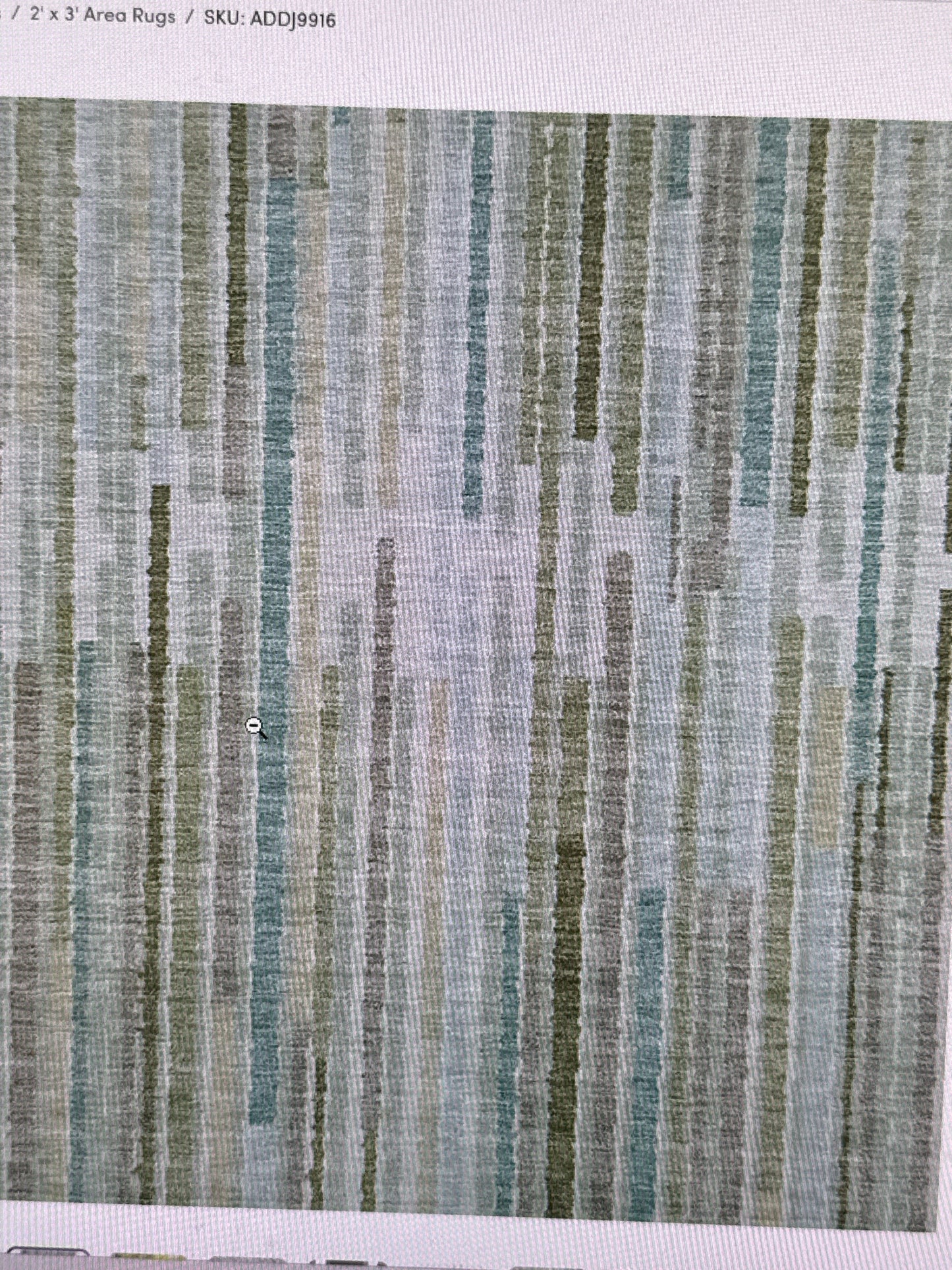 NEW Machine Washable Indoor/Outdoor Xhevrie Aloe Rug (10x14)
