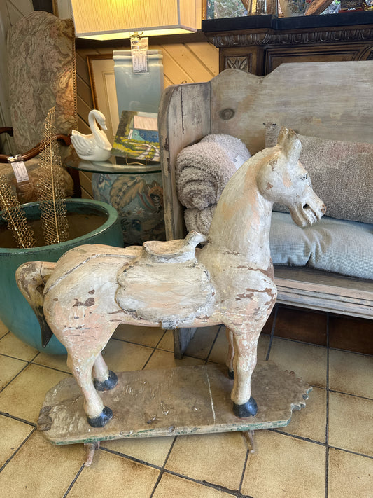 Vintage/Antique?  Large Wood Painted Horse