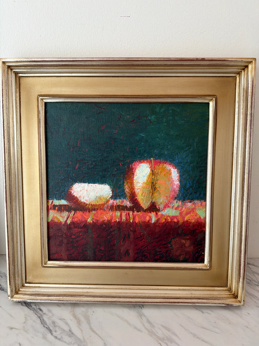 Sign/Orig. William Klem- Apple in Silver Leaf Frame 17"sq