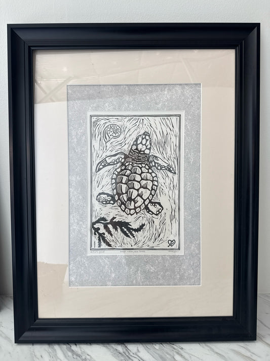 Signed Artist Proof "Kemps Ridley Sea Turtle Hatchling"(21x27) by Amanda Palmer