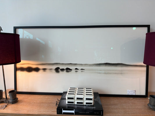 Framed Photograph Landscape in Black Frame 56 x 29