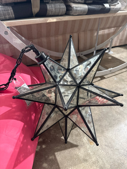 Ballard Designs, Moravian Star Pendant Mirrored Mercury Glass