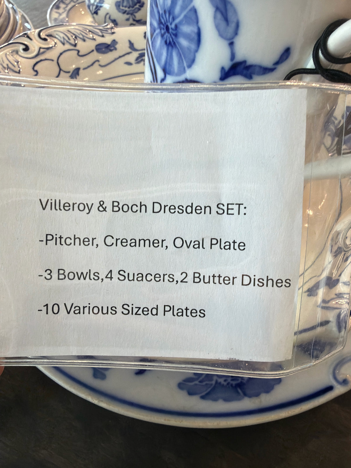 Villeroy & Boch Dresden "Blue Poppy" SET of 22 Pieces- See Back for Details-