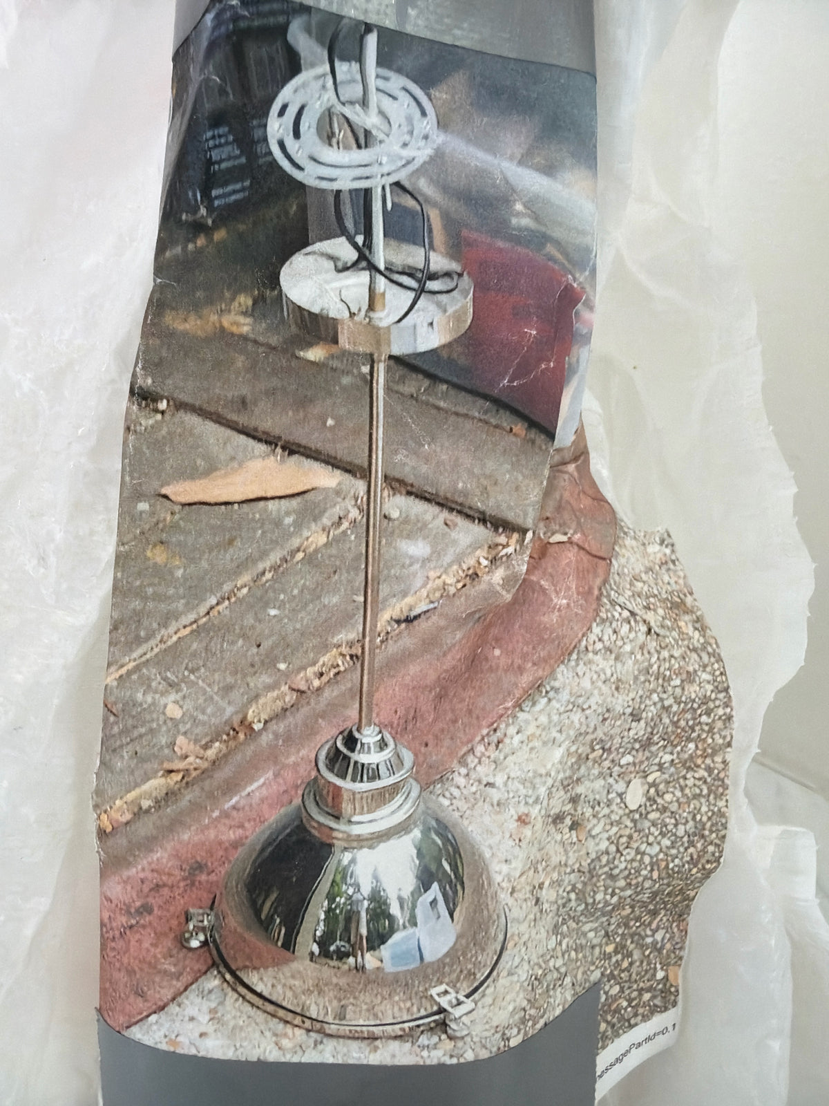Chrome Pendant 24"h