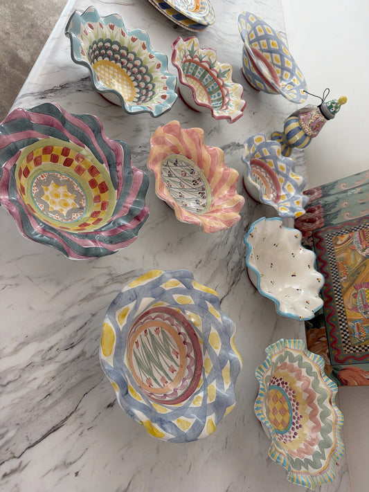 Mackenzie Childs Set of 4 Assorted Bowls